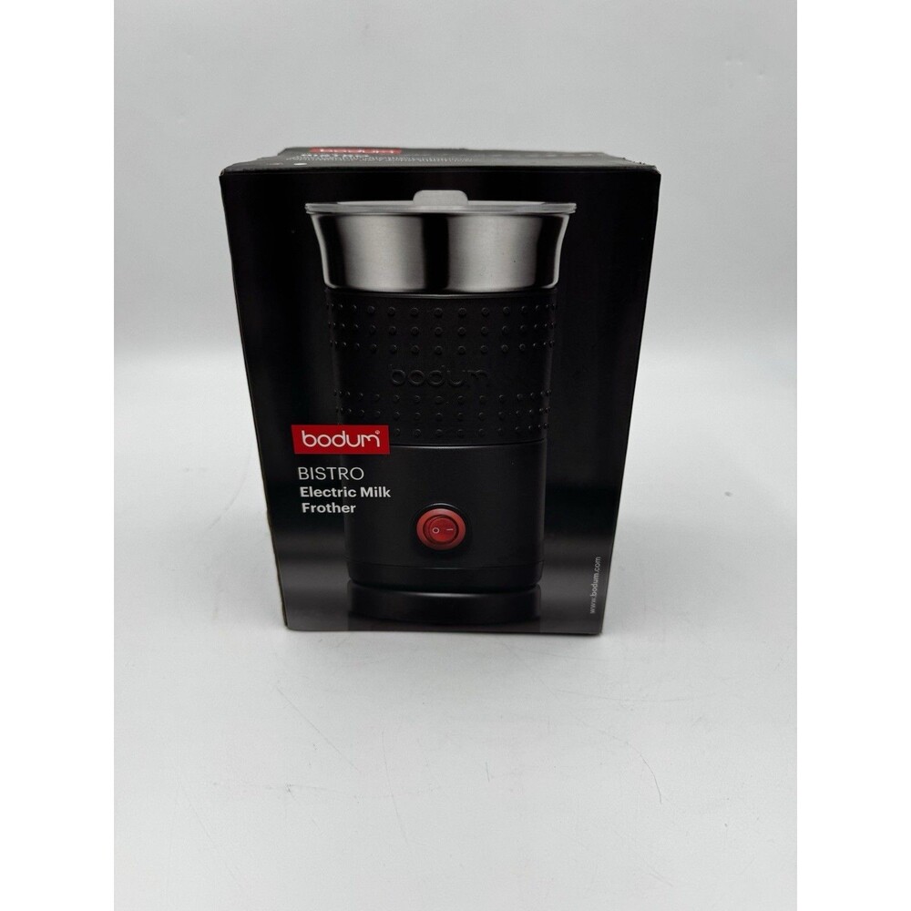 Bodum Bistro Electric Milk Frother Black New Open Water Damage Box